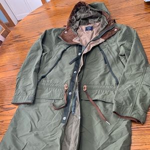 Abercrombie men’s green rain coat